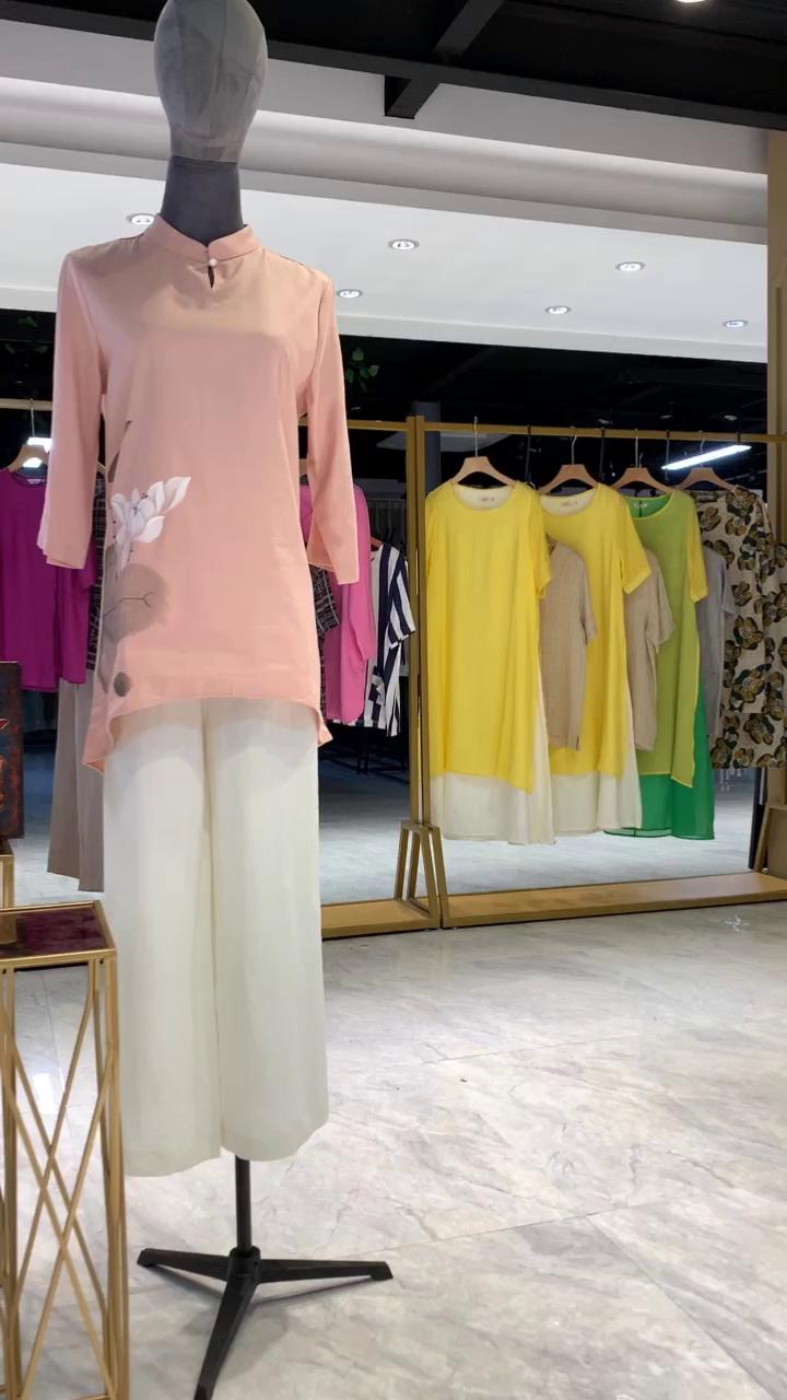 【棉麻世家】2019夏装新款棉麻系列休闲时尚品牌折扣女装货源尾货批发